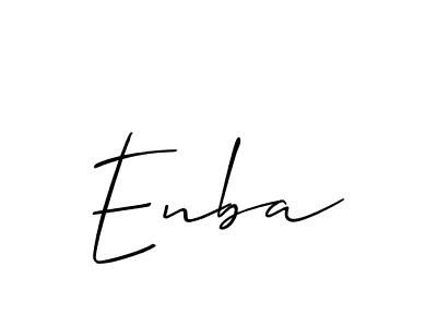 It looks lik you need a new signature style for name Enba. Design unique handwritten (Allison_Script) signature with our free signature maker in just a few clicks. Enba signature style 2 images and pictures png