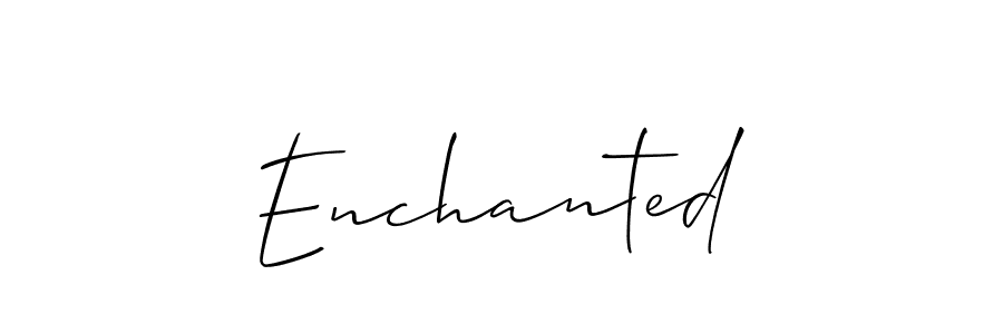 It looks lik you need a new signature style for name Enchanted. Design unique handwritten (Allison_Script) signature with our free signature maker in just a few clicks. Enchanted signature style 2 images and pictures png