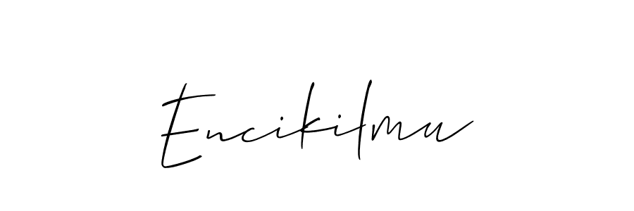 How to Draw Encikilmu signature style? Allison_Script is a latest design signature styles for name Encikilmu. Encikilmu signature style 2 images and pictures png