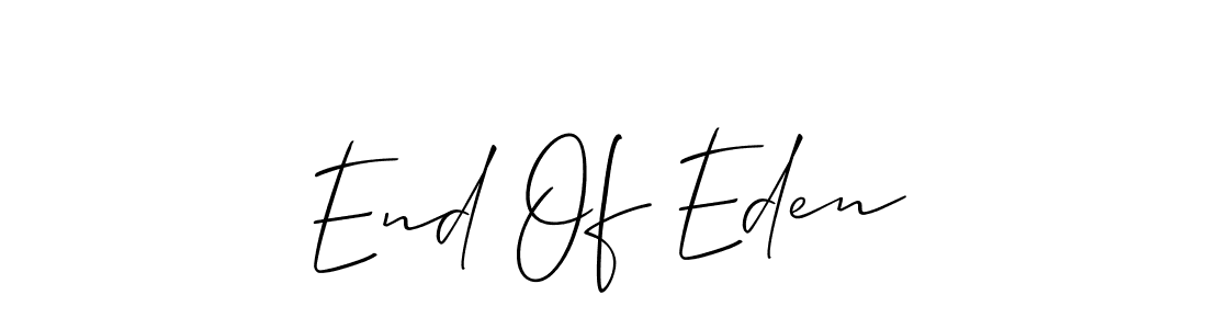 Similarly Allison_Script is the best handwritten signature design. Signature creator online .You can use it as an online autograph creator for name End Of Eden. End Of Eden signature style 2 images and pictures png