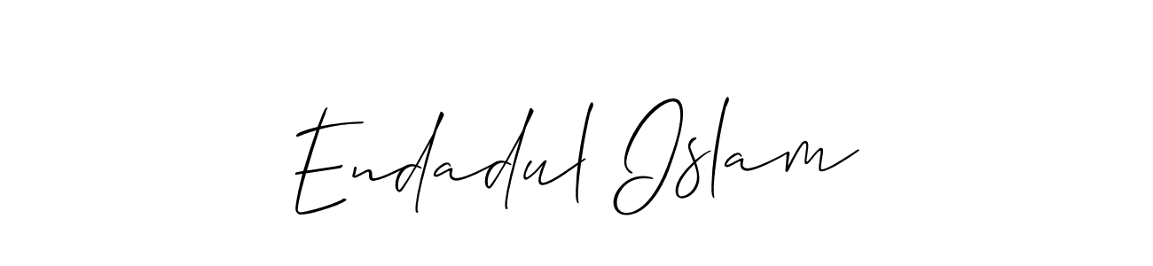 if you are searching for the best signature style for your name Endadul Islam. so please give up your signature search. here we have designed multiple signature styles  using Allison_Script. Endadul Islam signature style 2 images and pictures png