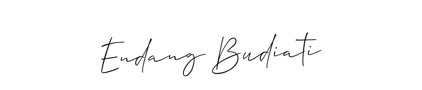 The best way (Allison_Script) to make a short signature is to pick only two or three words in your name. The name Endang Budiati include a total of six letters. For converting this name. Endang Budiati signature style 2 images and pictures png