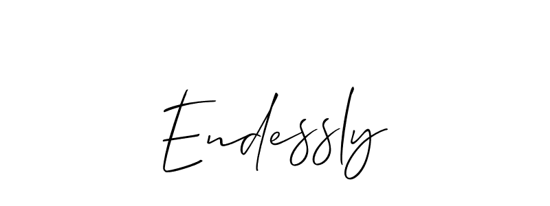 Use a signature maker to create a handwritten signature online. With this signature software, you can design (Allison_Script) your own signature for name Endessly. Endessly signature style 2 images and pictures png