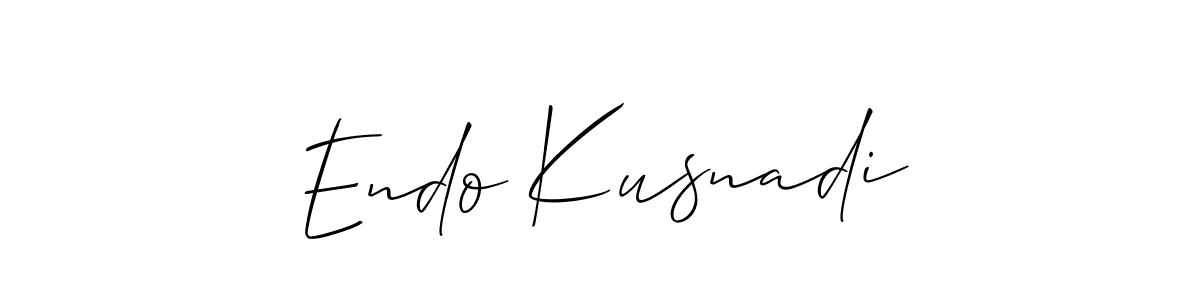 You should practise on your own different ways (Allison_Script) to write your name (Endo Kusnadi) in signature. don't let someone else do it for you. Endo Kusnadi signature style 2 images and pictures png