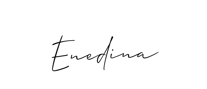 Design your own signature with our free online signature maker. With this signature software, you can create a handwritten (Allison_Script) signature for name Enedina. Enedina signature style 2 images and pictures png