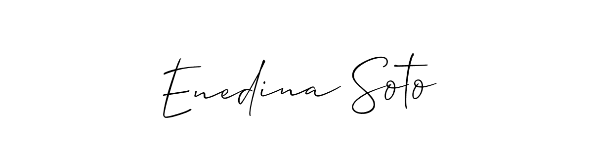 Best and Professional Signature Style for Enedina Soto. Allison_Script Best Signature Style Collection. Enedina Soto signature style 2 images and pictures png