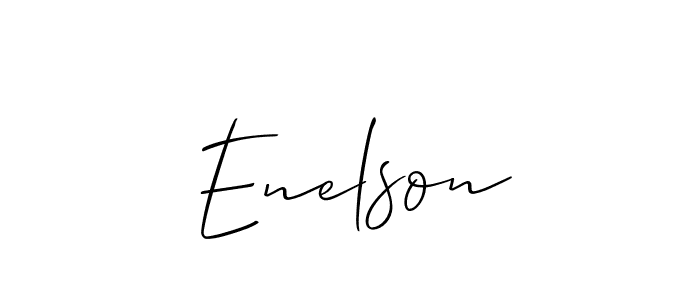 Make a beautiful signature design for name Enelson. With this signature (Allison_Script) style, you can create a handwritten signature for free. Enelson signature style 2 images and pictures png