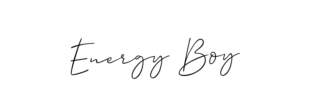 Design your own signature with our free online signature maker. With this signature software, you can create a handwritten (Allison_Script) signature for name Energy Boy. Energy Boy signature style 2 images and pictures png