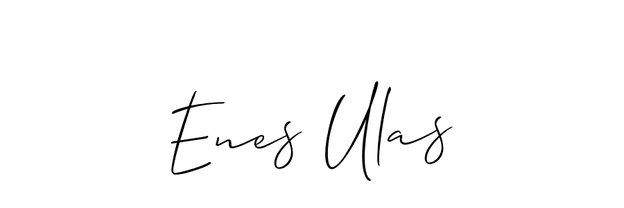 Use a signature maker to create a handwritten signature online. With this signature software, you can design (Allison_Script) your own signature for name Enes Ulas. Enes Ulas signature style 2 images and pictures png