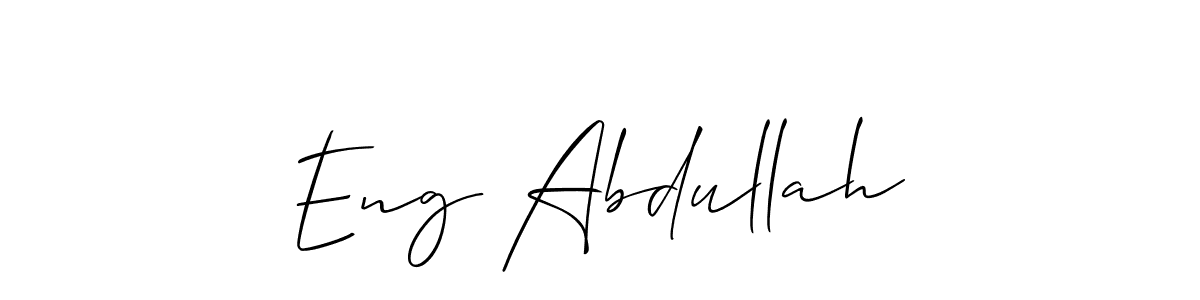 Allison_Script is a professional signature style that is perfect for those who want to add a touch of class to their signature. It is also a great choice for those who want to make their signature more unique. Get Eng Abdullah name to fancy signature for free. Eng Abdullah signature style 2 images and pictures png