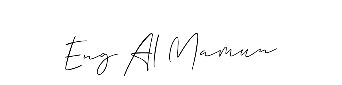 Use a signature maker to create a handwritten signature online. With this signature software, you can design (Allison_Script) your own signature for name Eng Al Mamun. Eng Al Mamun signature style 2 images and pictures png