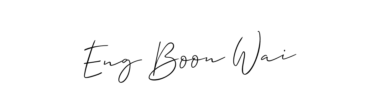 Also we have Eng Boon Wai name is the best signature style. Create professional handwritten signature collection using Allison_Script autograph style. Eng Boon Wai signature style 2 images and pictures png