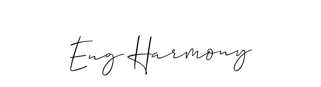 How to make Eng Harmony name signature. Use Allison_Script style for creating short signs online. This is the latest handwritten sign. Eng Harmony signature style 2 images and pictures png