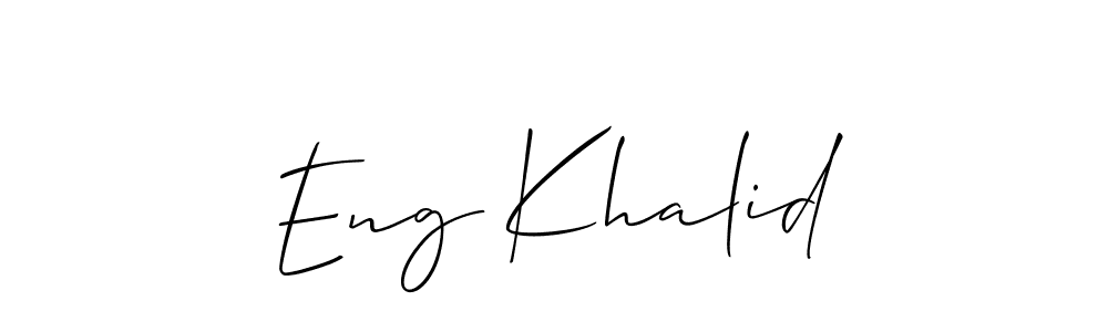 Once you've used our free online signature maker to create your best signature Allison_Script style, it's time to enjoy all of the benefits that Eng Khalid name signing documents. Eng Khalid signature style 2 images and pictures png
