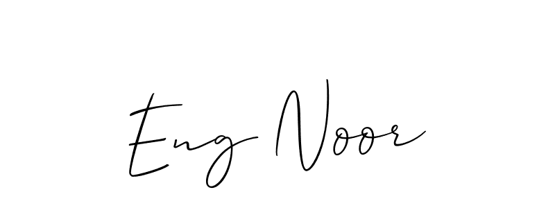 Use a signature maker to create a handwritten signature online. With this signature software, you can design (Allison_Script) your own signature for name Eng Noor. Eng Noor signature style 2 images and pictures png