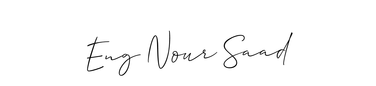 Similarly Allison_Script is the best handwritten signature design. Signature creator online .You can use it as an online autograph creator for name Eng Nour Saad. Eng Nour Saad signature style 2 images and pictures png
