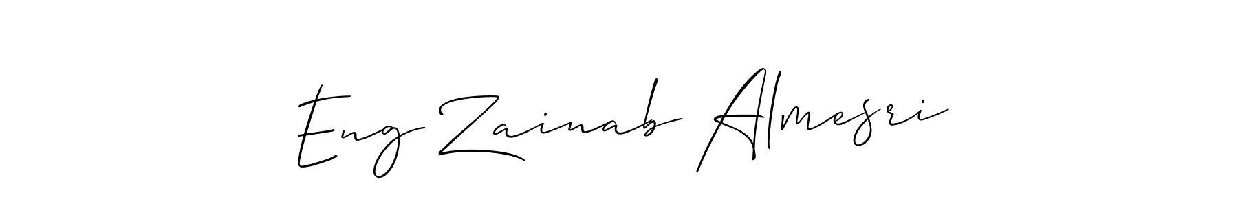 Make a beautiful signature design for name Eng Zainab Almesri. With this signature (Allison_Script) style, you can create a handwritten signature for free. Eng Zainab Almesri signature style 2 images and pictures png