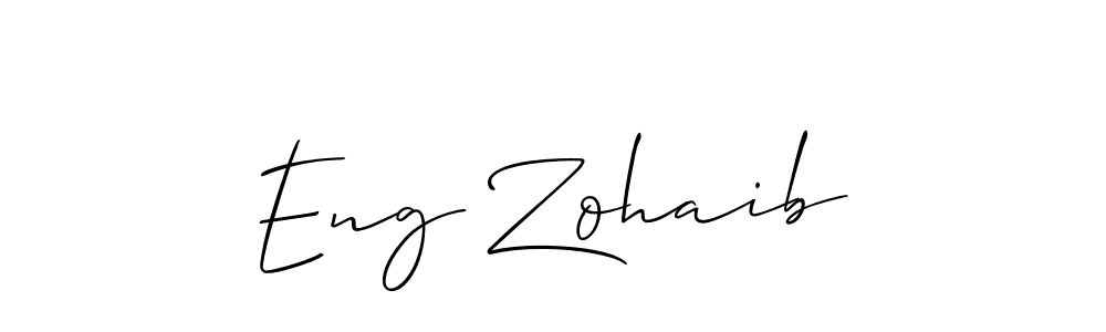 Eng Zohaib stylish signature style. Best Handwritten Sign (Allison_Script) for my name. Handwritten Signature Collection Ideas for my name Eng Zohaib. Eng Zohaib signature style 2 images and pictures png