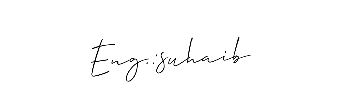 Make a short Eng.:suhaib signature style. Manage your documents anywhere anytime using Allison_Script. Create and add eSignatures, submit forms, share and send files easily. Eng.:suhaib signature style 2 images and pictures png