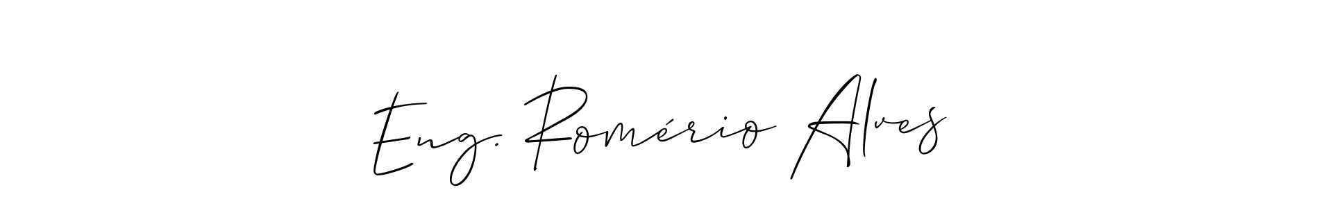 You can use this online signature creator to create a handwritten signature for the name Eng. Romério Alves. This is the best online autograph maker. Eng. Romério Alves signature style 2 images and pictures png