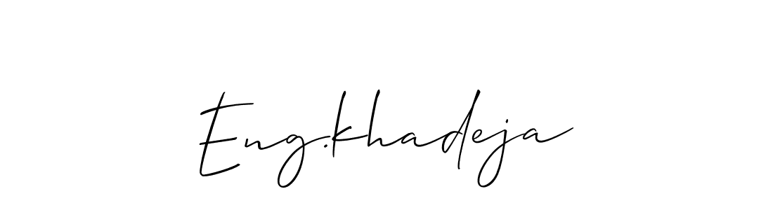 It looks lik you need a new signature style for name Eng.khadeja. Design unique handwritten (Allison_Script) signature with our free signature maker in just a few clicks. Eng.khadeja signature style 2 images and pictures png