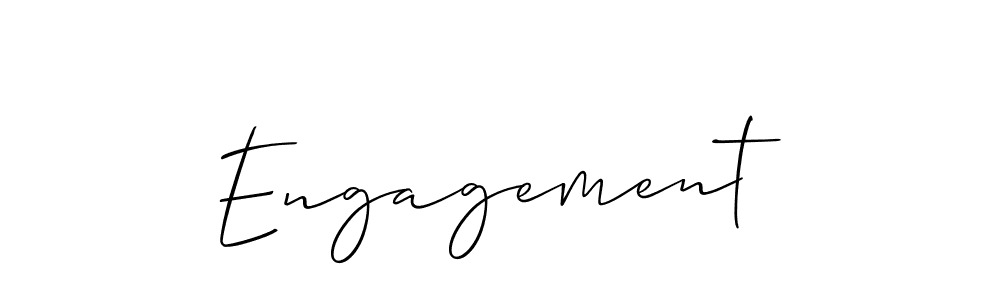 The best way (Allison_Script) to make a short signature is to pick only two or three words in your name. The name Engagement include a total of six letters. For converting this name. Engagement signature style 2 images and pictures png