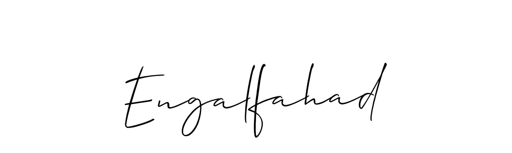 if you are searching for the best signature style for your name Engalfahad. so please give up your signature search. here we have designed multiple signature styles  using Allison_Script. Engalfahad signature style 2 images and pictures png