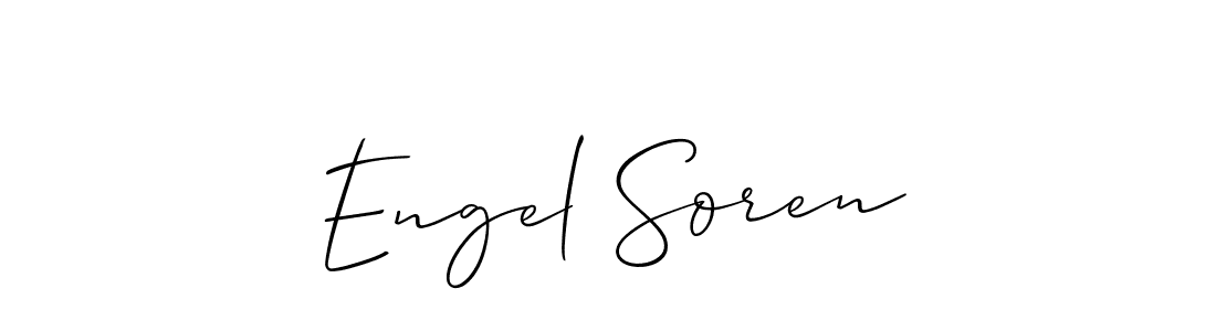 Similarly Allison_Script is the best handwritten signature design. Signature creator online .You can use it as an online autograph creator for name Engel Soren. Engel Soren signature style 2 images and pictures png
