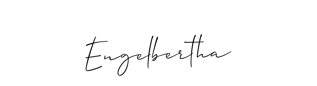 The best way (Allison_Script) to make a short signature is to pick only two or three words in your name. The name Engelbertha include a total of six letters. For converting this name. Engelbertha signature style 2 images and pictures png