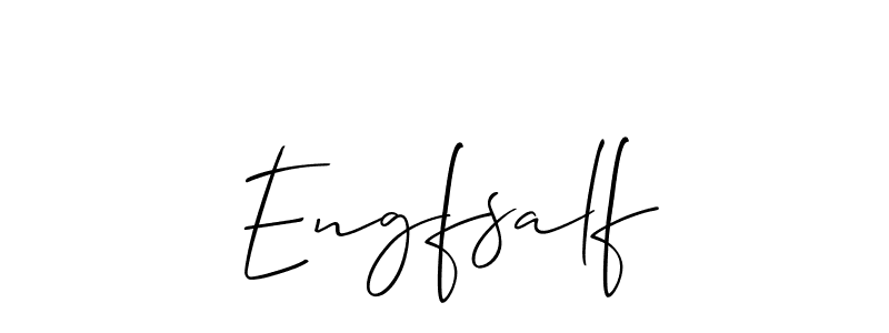 Allison_Script is a professional signature style that is perfect for those who want to add a touch of class to their signature. It is also a great choice for those who want to make their signature more unique. Get Engfsalf name to fancy signature for free. Engfsalf signature style 2 images and pictures png