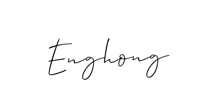Also we have Enghong name is the best signature style. Create professional handwritten signature collection using Allison_Script autograph style. Enghong signature style 2 images and pictures png