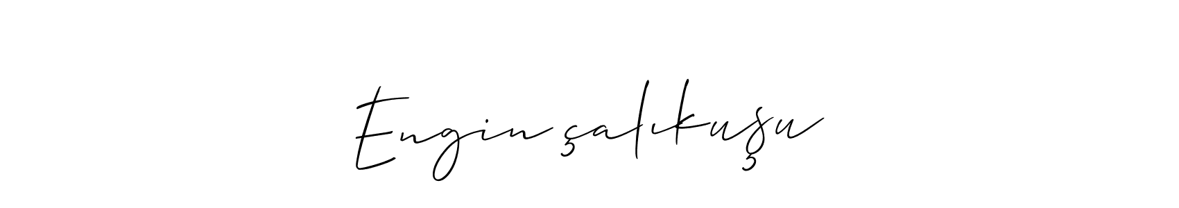 How to make Engin çalıkuşu signature? Allison_Script is a professional autograph style. Create handwritten signature for Engin çalıkuşu name. Engin çalıkuşu signature style 2 images and pictures png