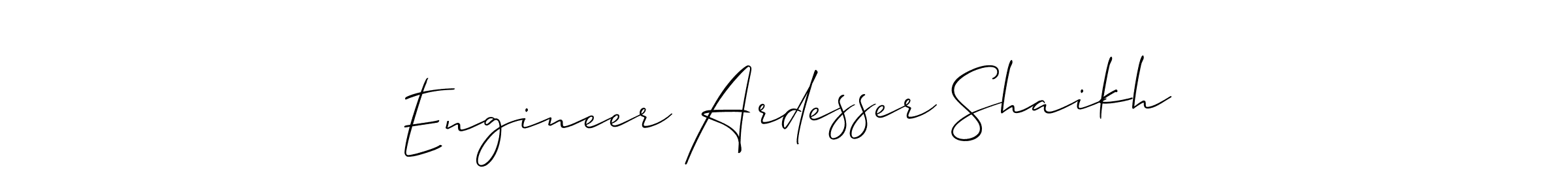 Make a short Engineer Ardesser Shaikh signature style. Manage your documents anywhere anytime using Allison_Script. Create and add eSignatures, submit forms, share and send files easily. Engineer Ardesser Shaikh signature style 2 images and pictures png