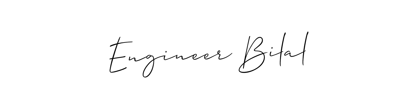 Make a beautiful signature design for name Engineer Bilal. With this signature (Allison_Script) style, you can create a handwritten signature for free. Engineer Bilal signature style 2 images and pictures png