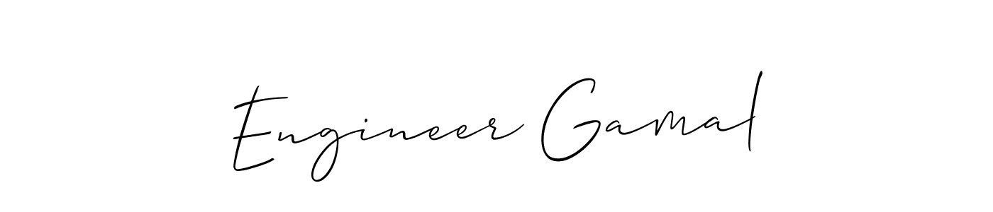 Use a signature maker to create a handwritten signature online. With this signature software, you can design (Allison_Script) your own signature for name Engineer Gamal. Engineer Gamal signature style 2 images and pictures png
