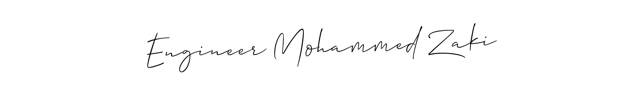 Allison_Script is a professional signature style that is perfect for those who want to add a touch of class to their signature. It is also a great choice for those who want to make their signature more unique. Get Engineer Mohammed Zaki name to fancy signature for free. Engineer Mohammed Zaki signature style 2 images and pictures png