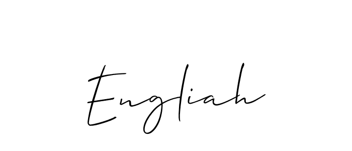 Also we have Engliah name is the best signature style. Create professional handwritten signature collection using Allison_Script autograph style. Engliah signature style 2 images and pictures png