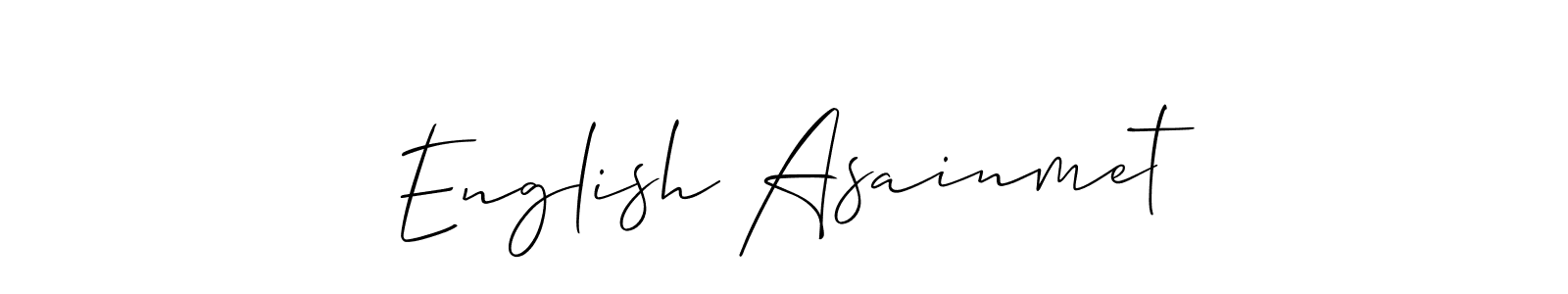 You can use this online signature creator to create a handwritten signature for the name English Asainmet. This is the best online autograph maker. English Asainmet signature style 2 images and pictures png