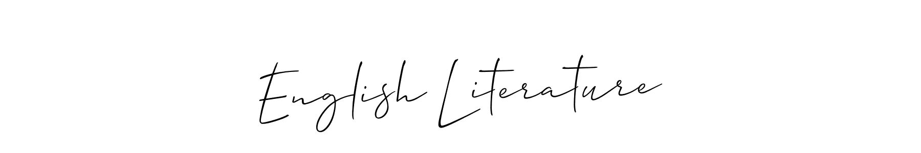 Similarly Allison_Script is the best handwritten signature design. Signature creator online .You can use it as an online autograph creator for name English Literature. English Literature signature style 2 images and pictures png