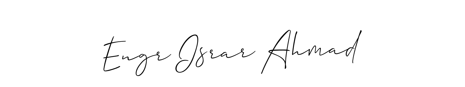 You can use this online signature creator to create a handwritten signature for the name Engr Israr Ahmad. This is the best online autograph maker. Engr Israr Ahmad signature style 2 images and pictures png