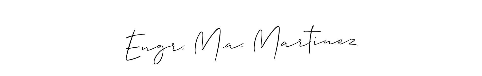 You can use this online signature creator to create a handwritten signature for the name Engr. M.a. Martinez. This is the best online autograph maker. Engr. M.a. Martinez signature style 2 images and pictures png