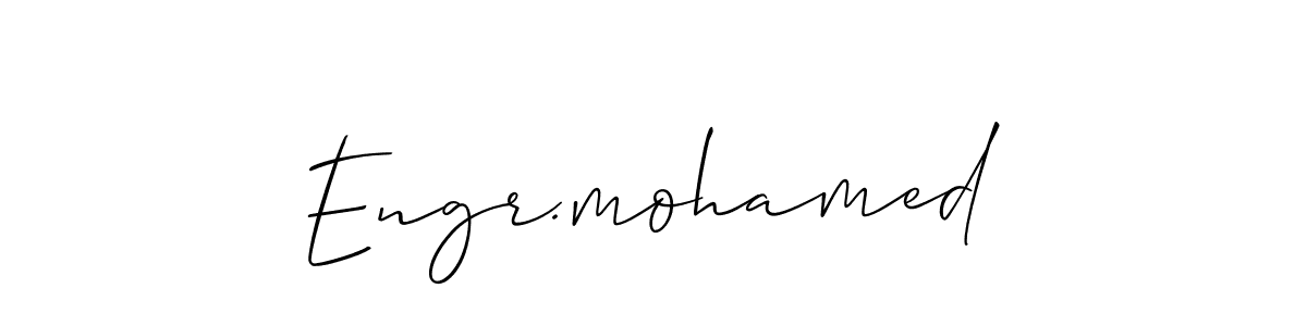 The best way (Allison_Script) to make a short signature is to pick only two or three words in your name. The name Engr.mohamed include a total of six letters. For converting this name. Engr.mohamed signature style 2 images and pictures png