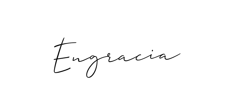 Make a short Engracia signature style. Manage your documents anywhere anytime using Allison_Script. Create and add eSignatures, submit forms, share and send files easily. Engracia signature style 2 images and pictures png