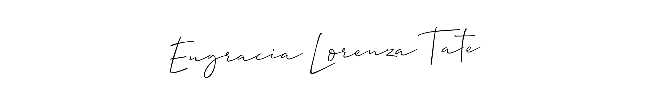 How to make Engracia Lorenza Tate name signature. Use Allison_Script style for creating short signs online. This is the latest handwritten sign. Engracia Lorenza Tate signature style 2 images and pictures png
