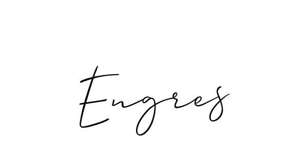 Make a short Engres signature style. Manage your documents anywhere anytime using Allison_Script. Create and add eSignatures, submit forms, share and send files easily. Engres signature style 2 images and pictures png