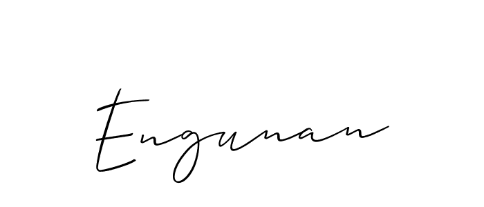 How to make Engunan name signature. Use Allison_Script style for creating short signs online. This is the latest handwritten sign. Engunan signature style 2 images and pictures png