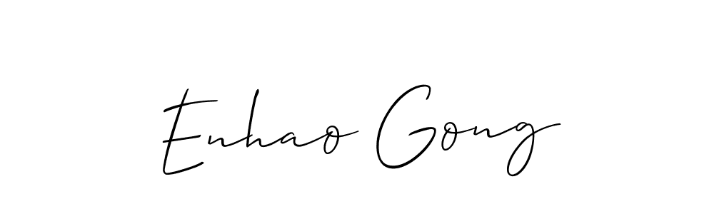 Make a beautiful signature design for name Enhao Gong. With this signature (Allison_Script) style, you can create a handwritten signature for free. Enhao Gong signature style 2 images and pictures png