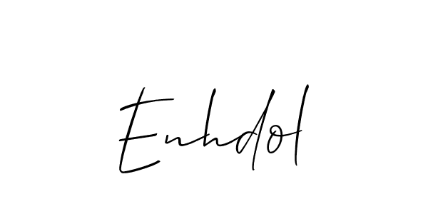 Create a beautiful signature design for name Enhdol. With this signature (Allison_Script) fonts, you can make a handwritten signature for free. Enhdol signature style 2 images and pictures png