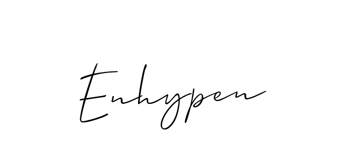 How to make Enhypen signature? Allison_Script is a professional autograph style. Create handwritten signature for Enhypen name. Enhypen signature style 2 images and pictures png
