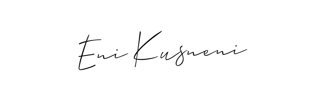 if you are searching for the best signature style for your name Eni Kusneni. so please give up your signature search. here we have designed multiple signature styles  using Allison_Script. Eni Kusneni signature style 2 images and pictures png